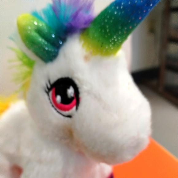 ✓Dan Dee Collectors Choice Unicorn Plush 8" Rainbow White Stuffed Animal - Picture 13 of 14